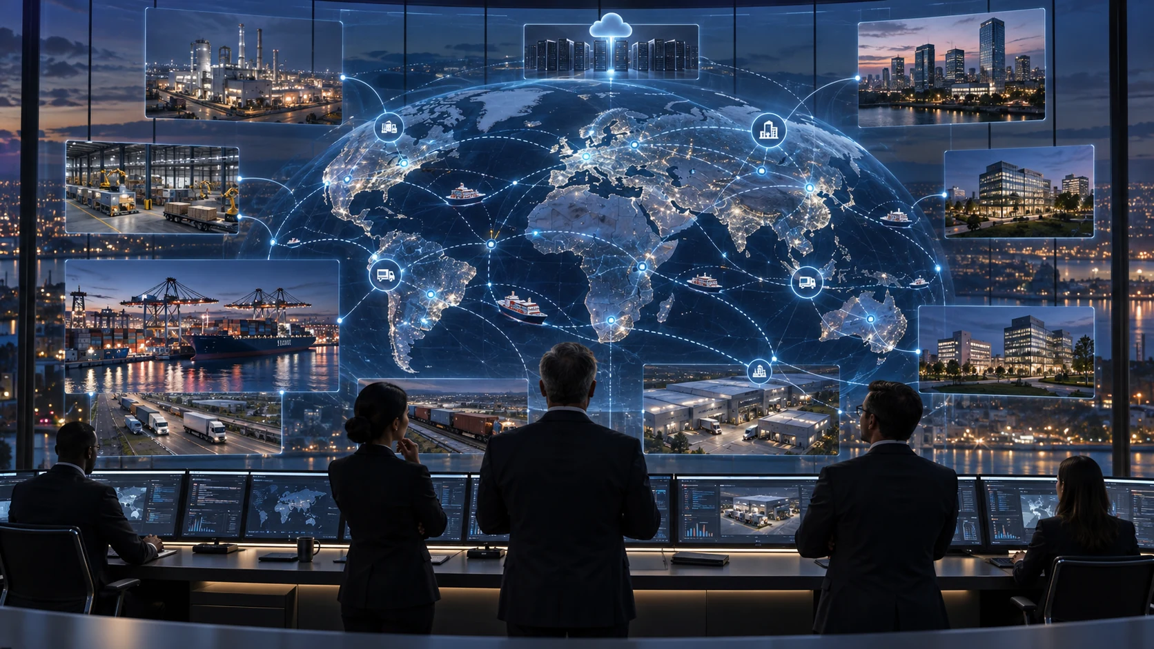 An AI operating system connecting a company group’s context — from manufacturing to distribution.