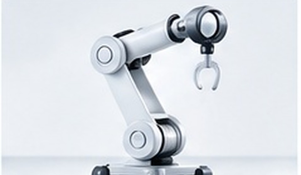 Engineer working with a robot in a controlled Physical AI environment